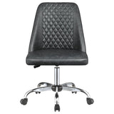 Grey and Chrome Adjustable Desk Chair B062P153789