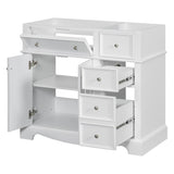 36'' Bathroom without Basin Sink, Solid Wood Frame Bathroom Storage Cabinet, Freestanding GL-N710P184833K