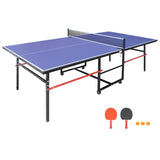 ZNTS 8ft Mid-Size Table Tennis Table Foldable & Portable Ping Pong Table Set for Indoor & Outdoor Games 59711211