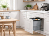 Pullout Trash Can for Kitchen Cabinets 35 QT, Under Mount Garbage Bin with Heavy Duty Metal Soft 04371561