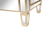 2-Drawer MDF Bedside Table with Mirror Finish 19.68*15.74*24.023in Rose Gold Silver 18774648