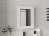 Medicine Cabinet 25.7" H, 1 Door, 3 Shelves, 1 Mirror, White B097P250882