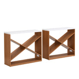 70.87 inch Farmhouse Console Table, X Shape Detachable ExtraLong Table with Storage for Entryway, W2317P233342