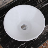 ZNTS Ceramic Round Above Counter White Bathroom Sink Art Basin W99969283