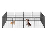 ZNTS Dog Pens Outdoor 32" Height Foldable 16 Panels Heavy Duty Metal Portable Dog Playpen Indoor W1422112803