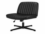 Criss Cross Office Chair, No Wheels Armless Swivel, Wide Seat Criss Cross Chair for Home Office & 28285615