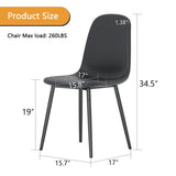 Modern Minimalist Black Dining Chair Set - Four Chairs per Box, Stable and Comfortable.Modern W1151P224750