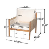 Modern Outdoor Woven Lounge Chair with Solid Wood Frame and Comfortable Polyester Cushions, Perfect N767P255038T