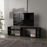 FM FURNITURE Mayo TVStand for 70" Screen with Open Storage and Melamine Finish,Wengue B128P269888