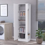 Nampa Storage Cabinet, Single Door, Broom Hangers ,White B128P148760