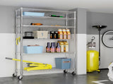 6-Tier disassembly and free assembly NSF-Certified Steel Wire Shelving with Wheels 77426576