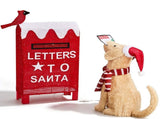 3.2FT Dog & Mailbox with 140 Warm White Wire Lights, Red Fabric Christmas Decor, US Plug 46031520