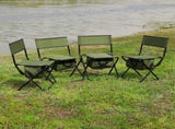 4-piece Folding Outdoor Chair with Storage Bag, Portable Chair for indoor, Outdoor Camping, Picnics W24172219