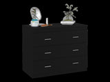 Dresser 33"H, Three Drawer, Superior Top, Metal Handles, White B097132937