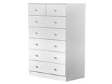 White particleboard with a textured melamine finish, 66*40*131cm, 52 drawer cabinet, matte gold 32996713