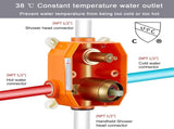 Shower System Shower Faucet Combo Set Wall Mounted with 12" Rainfall Shower Head and handheld shower T3177P269149