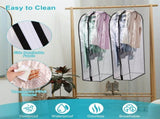 5 Pack Hanging Garment Bags, 40.15in Long PEVA & Non-woven Clothes Storage Covers, Transparent 50985105