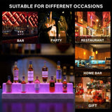 LED Lighted Liquor Bottle Display Shelf, 37 Inch Bar Display Shelf, DIY Illuminated Bottle Shelf W2178P163143
