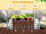 4 x 2 x 3 FT 3-in-1 Galvanized Raised Garden Bed with PVC Greenhouse Cover, Metal Elevated Planter 14650660