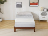 Twin Basic Bed Frame Pine Wood Painted Surface Bed Single Bed 74.41*37.99*12in Coffee 47910784
