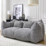 Soft beanbag chair with high resilience foam core for two people. The comfortable square recliner W1996P252274