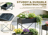 3Pack PreAssembled Metal Raised Garden Bed Planter Stand with NonWoven Liner, UVResistant Coated W2796P516631