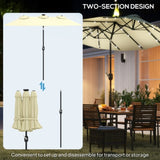 Outdoor beach umbrella/Double-Sided Market Umbrella 09087184