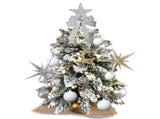 Exquisite Tree with LED Lights, 2ft Small Tabletop Mini White Artificial Xmas Tree with 96189902