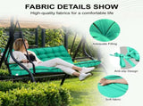 Outdoor Swing Cushions 55 Inch, Waterproof 4" Thick Porch Swing Cushion Replacement with Backrest 40842045