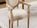 French Style Solid Wood Dining Chair,Set of 2,Cream W1622123549