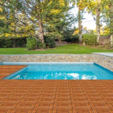 27pcs Wood Interlocking Deck Tiles 11.8"x11.8", Waterproof Flooring Tiles for Indoor and Outdoor, 87533967