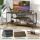 ZNTS TV Stand Power Outlets and LED Lights - TV Stand for TVs up to 55 Inch, Entertainment Center 82171090