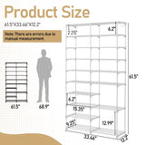 ZNTS FCH double row 10 layers non-woven shoe rack iron pipe + PP pad + plastic 85.7*29.8*158cm white 49748415