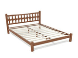Full Size Bamboo Platform Bed with Diamond-shaped headboard, Solid Bamboo-made Bed Frame with W5316P484021