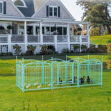 ZNTS Dog Playpen Indoor 24 inch 8 Panels Metal Dog Pen Pet Dog Fence Outdoor Exercise Pen with Doors, W368P233999