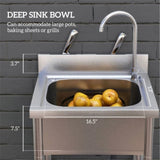 ZNTS Stainless Steel Sink-AS （Prohibited by WalMart） 66970952