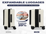 Luggage,with front opening,TSA approved lock,hardshell suitcase,White W2880P208359