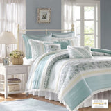 Queen 9 Piece Cotton Percale Duvet Cover Set B03597319