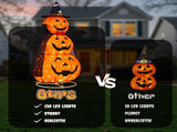 5ft Orange 3-Tier Retractable Fabric Pumpkin Halloween Light Decor with Cape & Wings, 130 Warm White 20091368