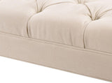 Lewis Bolster Arm Entryway Bench, Sky Neutral Beige Polyester B2719P238173