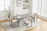 Counter Height Bar Stools Set of 2, Upholstered Linen Bar Chairs, Metal Footrest and Frame for W1249P257011