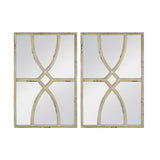 16" x 23" Rectangular Wooden Wall Mirrors with Distressed White Frame, Vertical or Horizontal, Home W2078124317