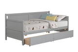 ZNTS Daybed with two drawers, Twin size Sofa Bed,Storage Drawers for Bedroom,Living Room ,Grey 60289249