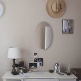 ZNTS Frameless Beveled Wall Mounted Bathroom Mirror, HD Makeup Mirror, 25" Round Mirror W102747363