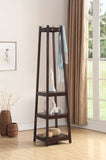 ZNTS Vassen Coat Rack w/ 3-Tier Storage Shelves in Espresso Finish T2574P164224