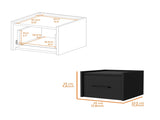 Black Wall-Mounted Floating Nightstand B062P175145