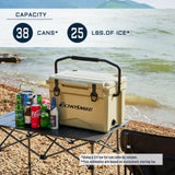 25Qt New Khaki Colored Insulated Box T2602P171046