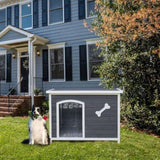 Large Wooden Dog House, Outdoor Waterproof Dog Cage, Windproof and Warm Dog Kennel Easy to Assemble W77352531