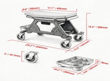 300 LBS Capacity Rolling Mechanic Stool with 4" Wheels, 3 Slide-Out Tool Trays & Drawer, Heavy Duty 91677153