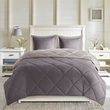 Full/Queen 3M Scotchgard Diamond Quilting Reversible Down Alternative Comforter Set B03598992